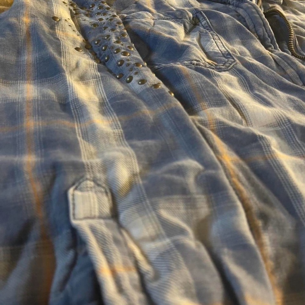 Free People Deconstructed Oversized Plaid Shirt Jacket - Picture 4 of 9